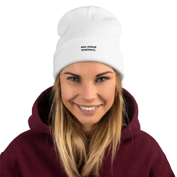 Mo Mind Matters beanie (white) - Image 2