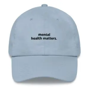 mental health matters baseball hat (blue)