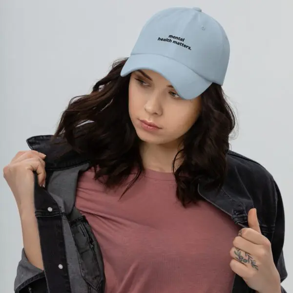 mental health matters baseball hat (blue) - Image 2