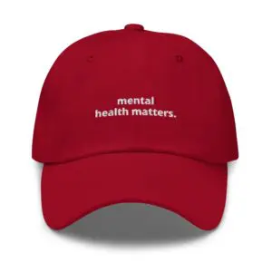 mental health matters baseball hat (red)